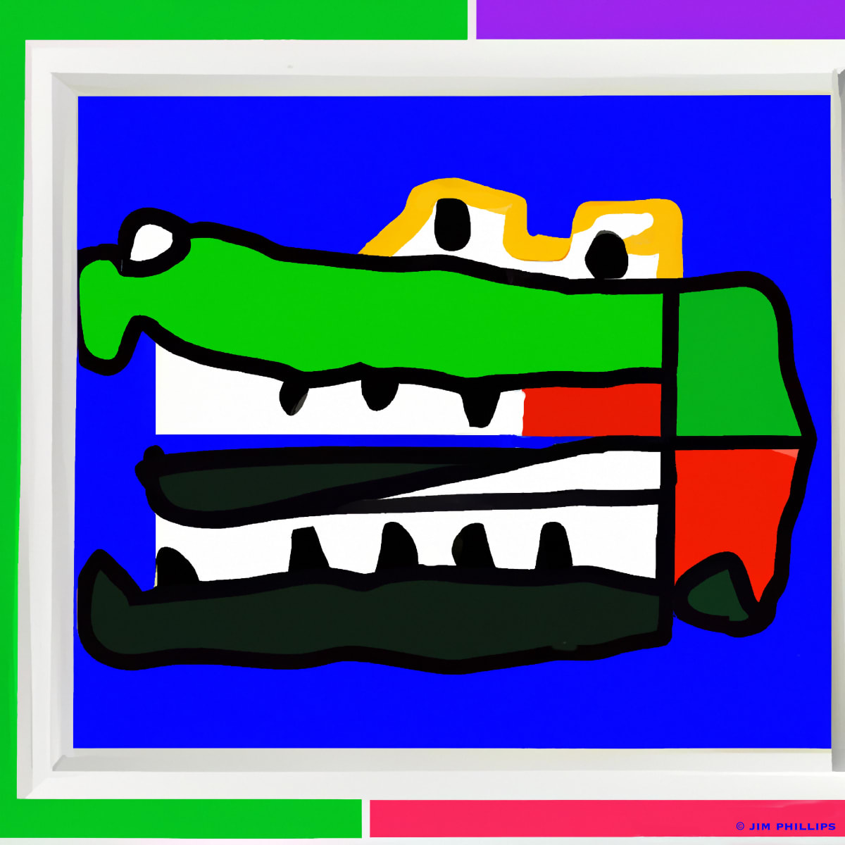 Alligator - abstract 012 by Jim Phillips 