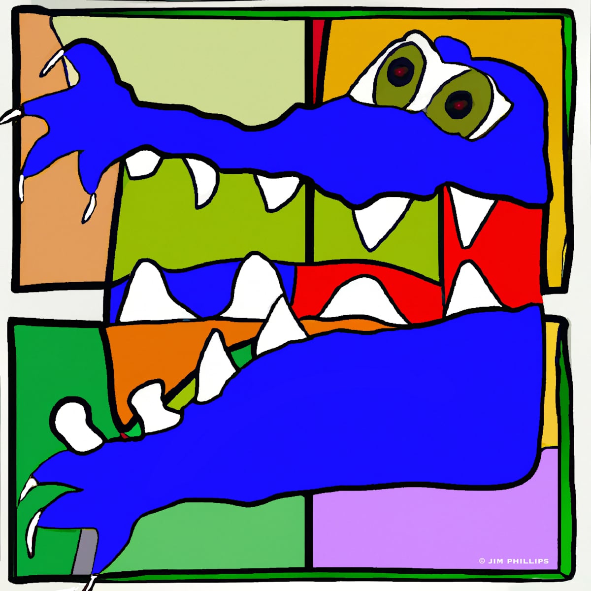 Alligator - abstract 013 by Jim Phillips, Image 4.