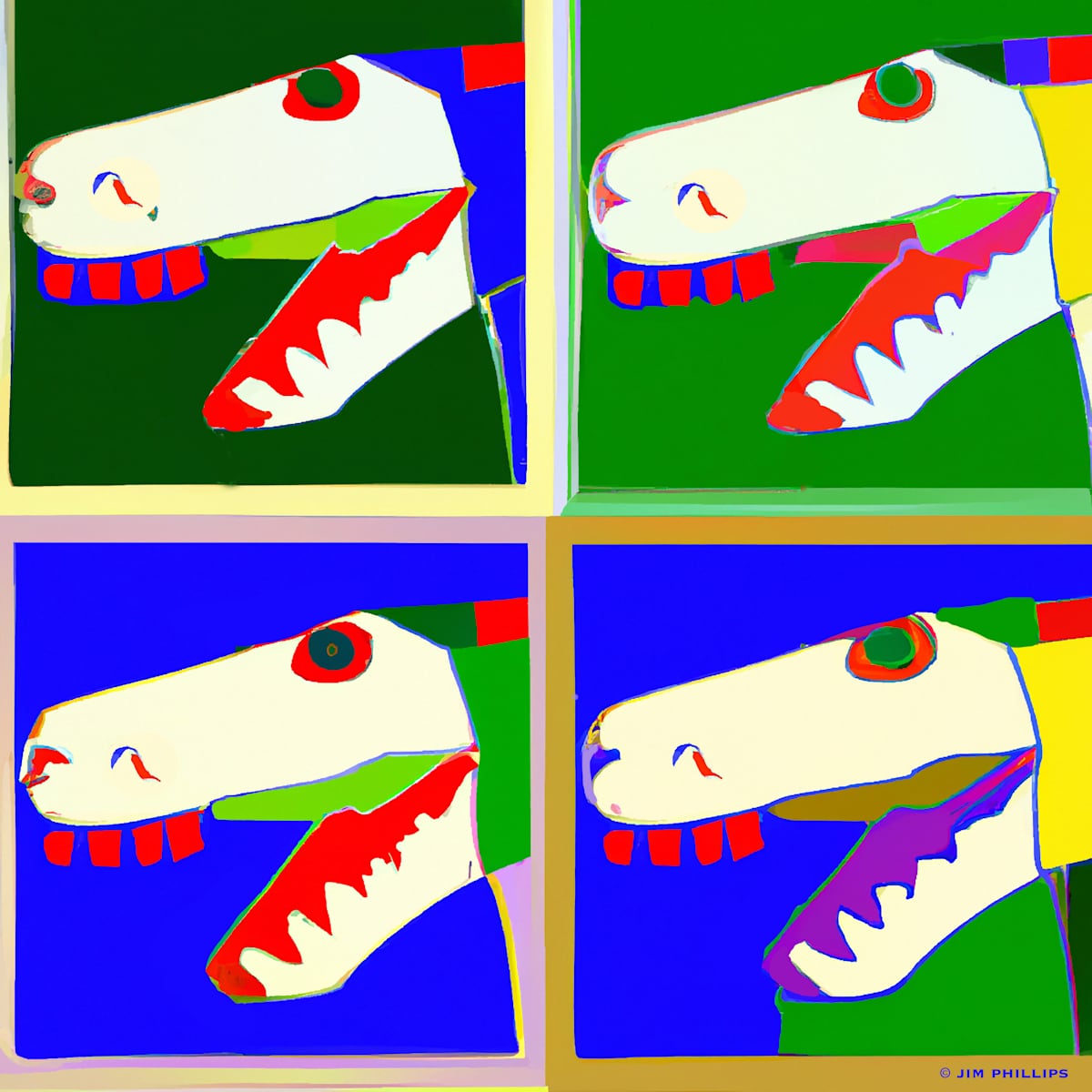 Alligator - abstract 008 by Jim Phillips, Image 9.