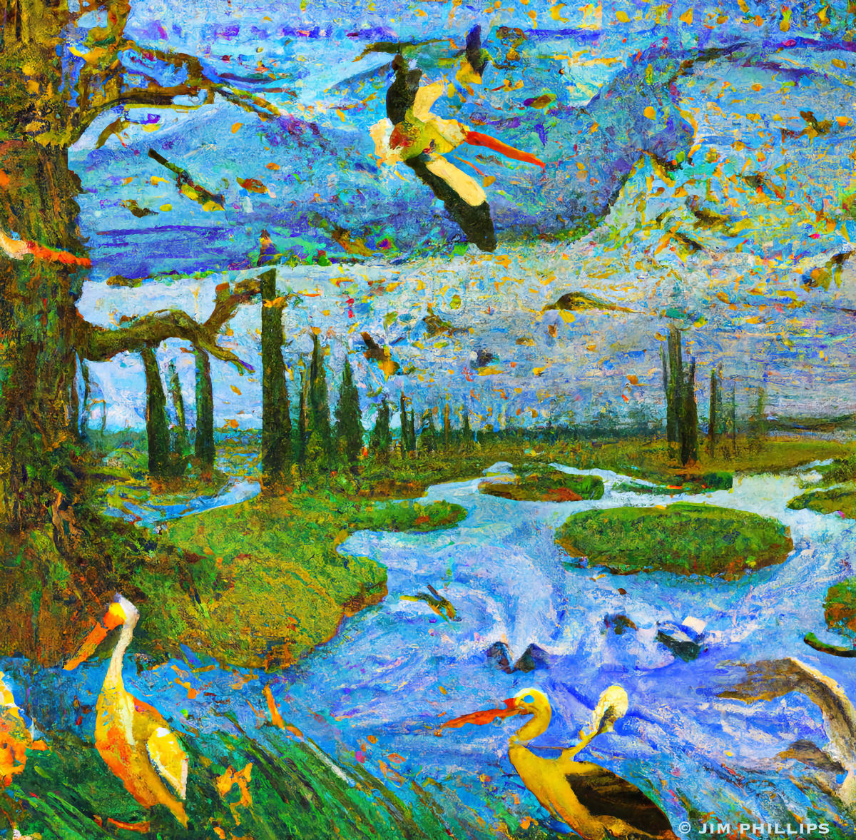 Swamp birds 001 by Jim Phillips 