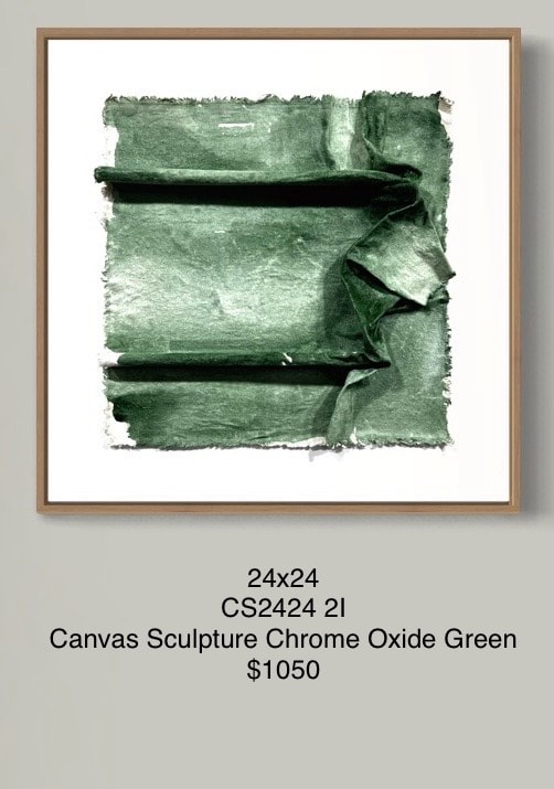 CS2424 21 Canvas Sculpture Chrome Oxide Green by Michael Denny Art 