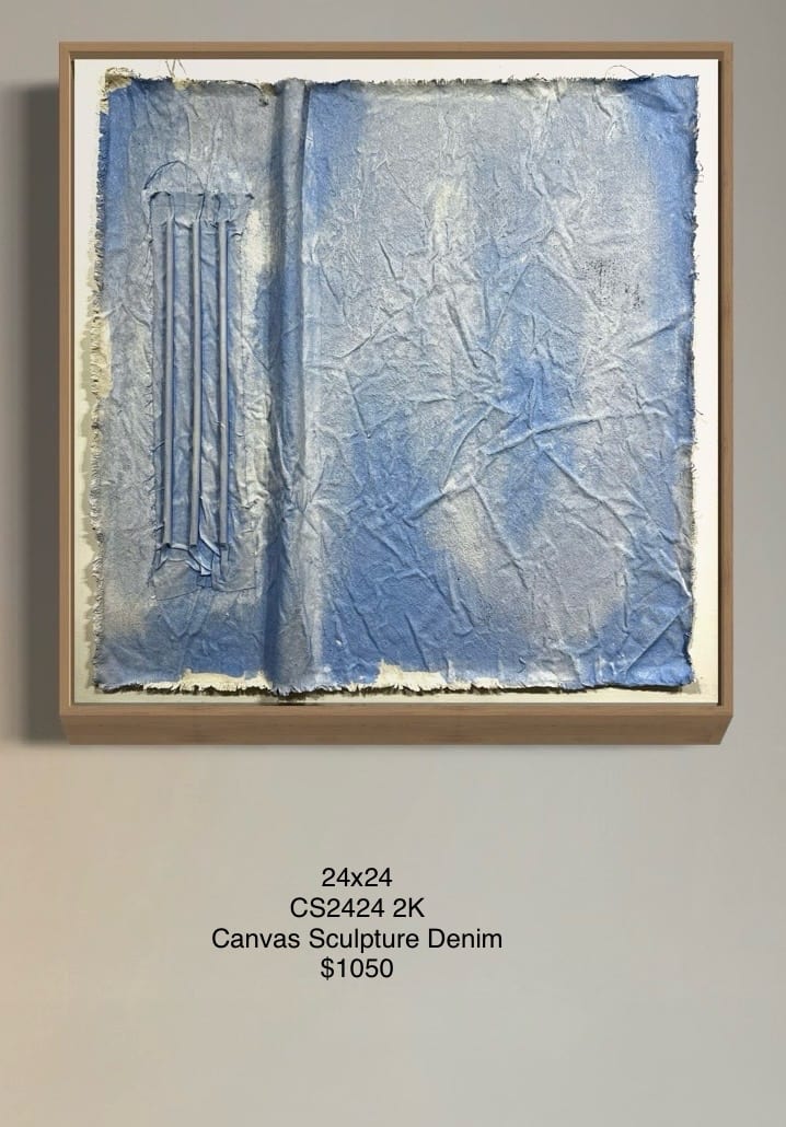 CS2424 2K Canvas Sculpture Denim by Michael Denny Art, Image 2.