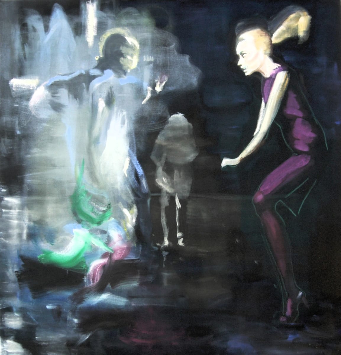 Annunciation by Nicholas Wyatt  Image: Annunciation (2011 -12). Oil on Canvas (30 x 28 inches) 76 x 72cm