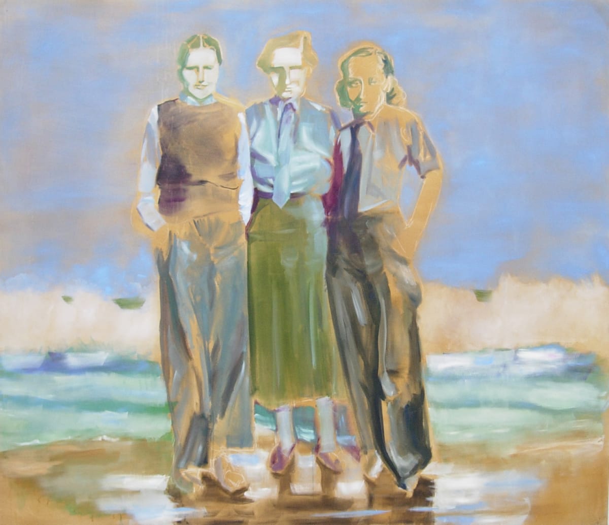 Three Women (2011) by Nicholas Wyatt  Image: Three Women (2011). Oil on Canvas 72 x 84 inches (185 x 213 cm) by Nicholas Wyatt