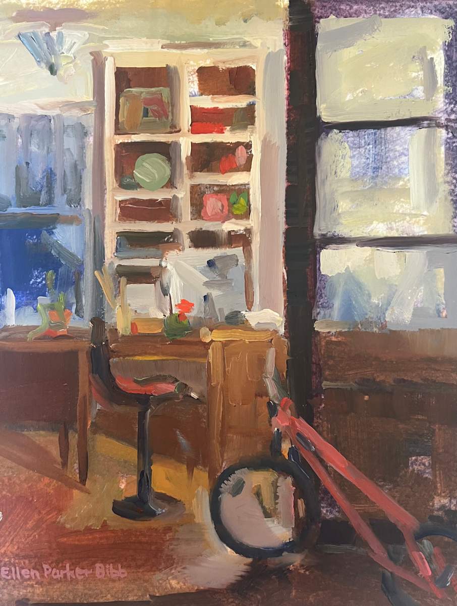 Studio With Bike by Ellen Parker Bibb 