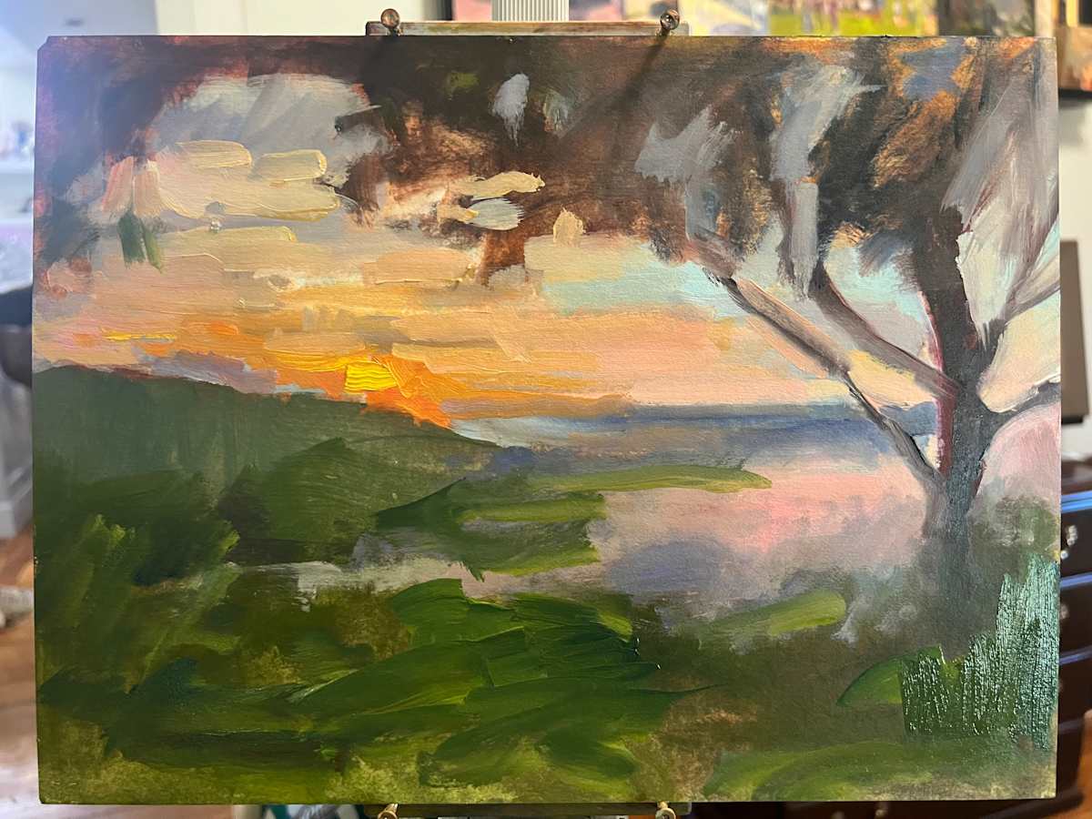 study of GDR view by Ellen Parker Bibb 