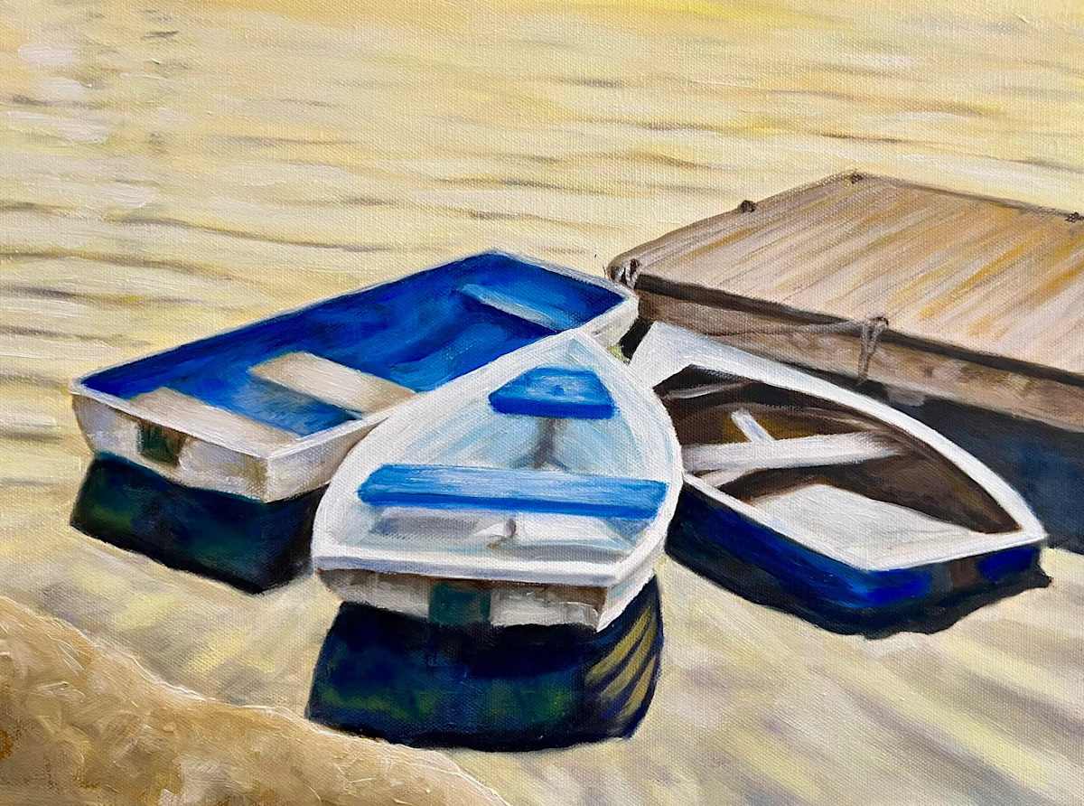 Three Boats by Ann Nystrom Cottone, Image 1.