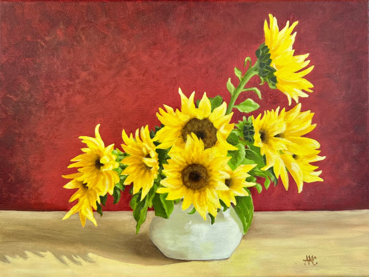 Sunflower Still Life by Ann Nystrom Cottone 