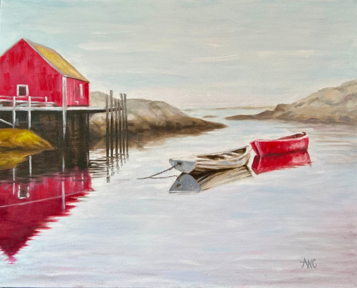 Morning Reflections - Peggy's Cove by Ann Nystrom Cottone 