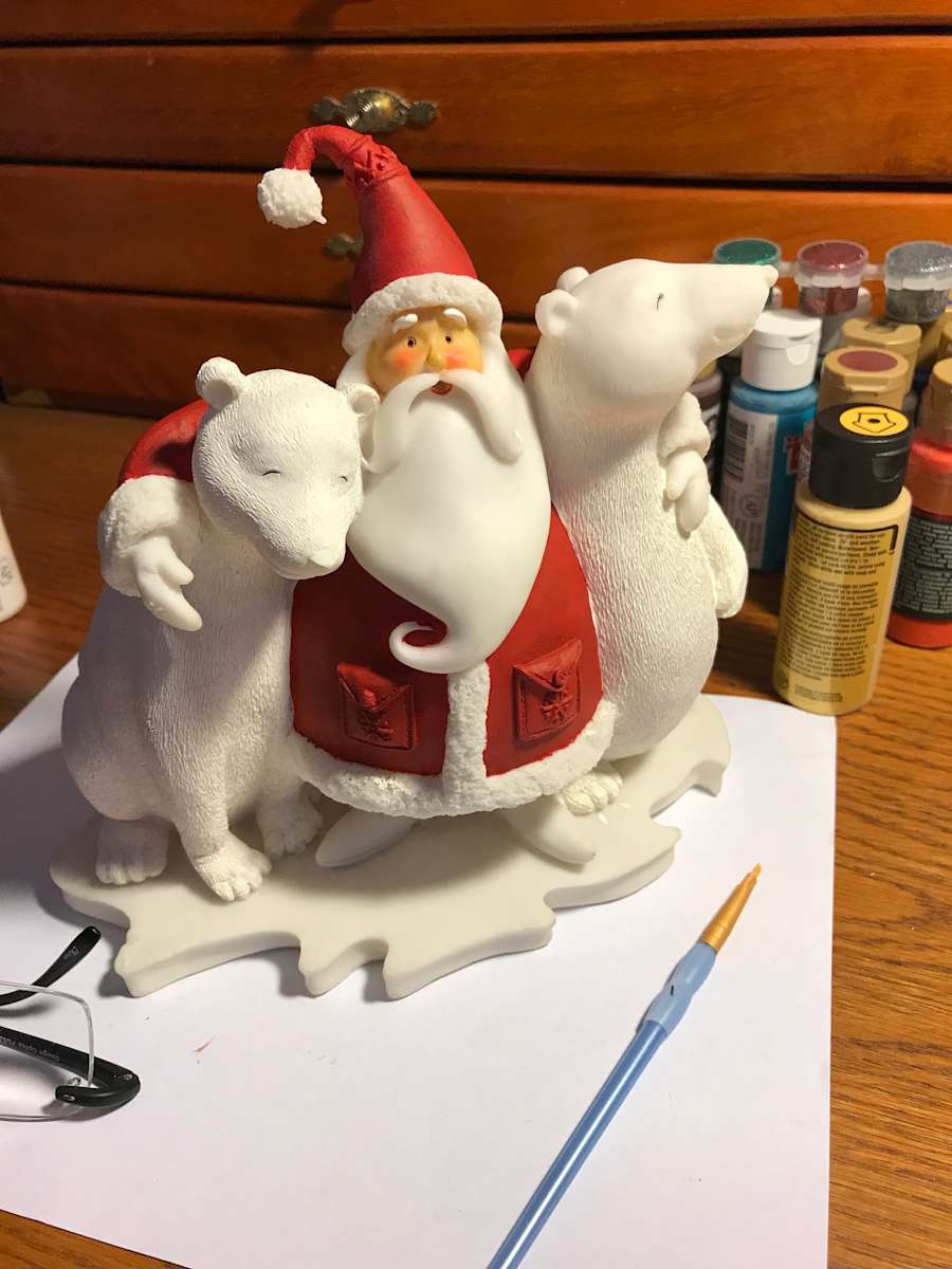 Santa with Two Polar Bears by David  H. L. Blackman, Ph. D. 