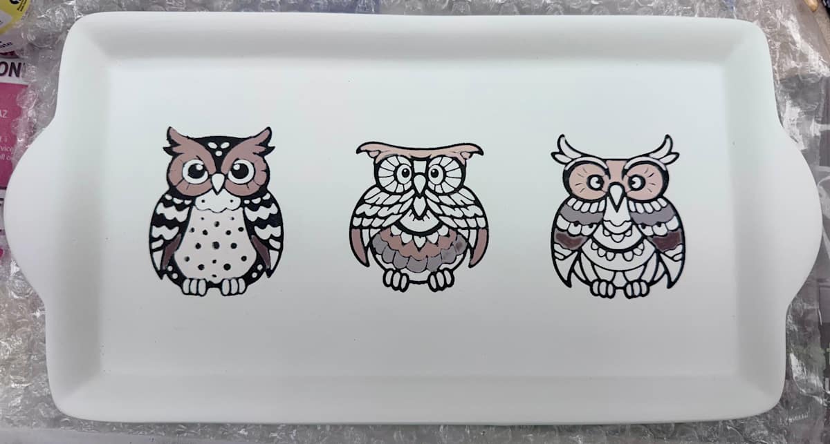 Three Owls Plate by David  H. L. Blackman, Ph. D., Image 1.