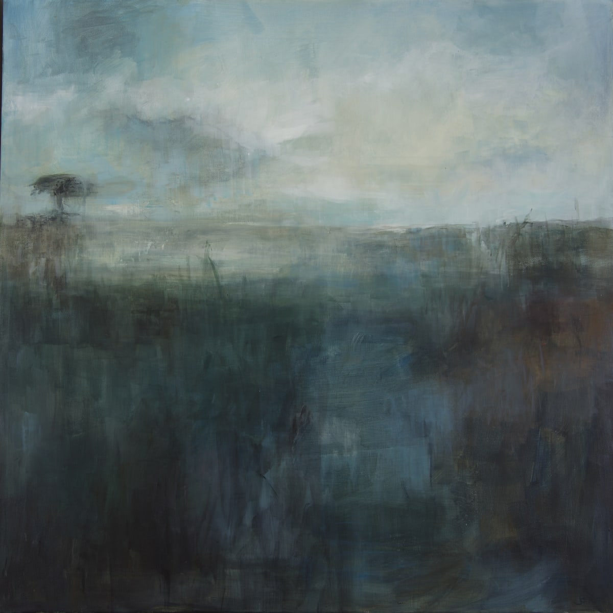 Solitude by Jo York  Image: ONE OF A SMALL GROUP OF MISTY MORNING PAINTINGS-AN ATMOSPHERIC ABSTRACTION