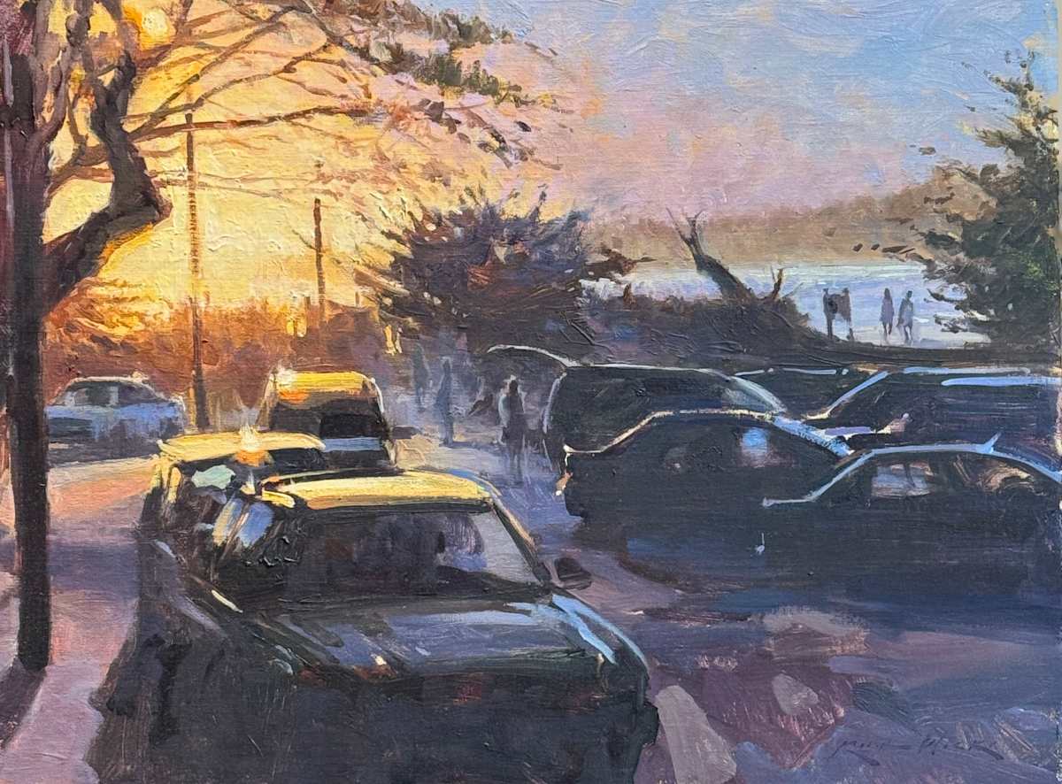 Carmel Beach Parking lot by keith wicks 