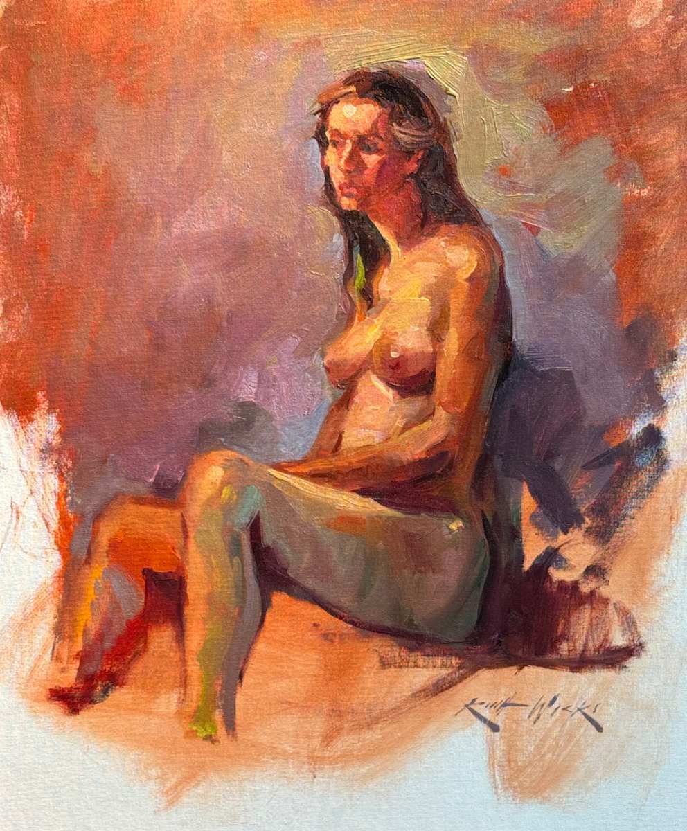 Figure Study Burnt Orange by keith wicks 