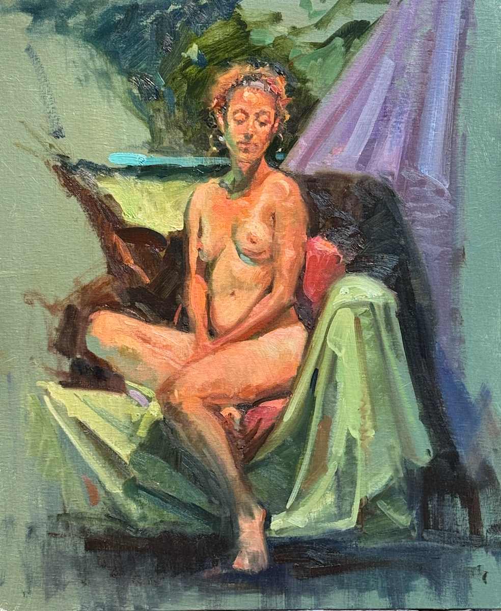 Figure Study on Green by keith wicks 
