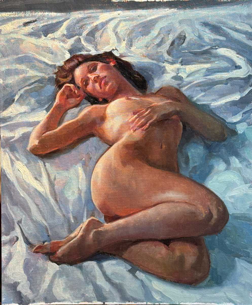 Figure in white sheets by keith wicks 