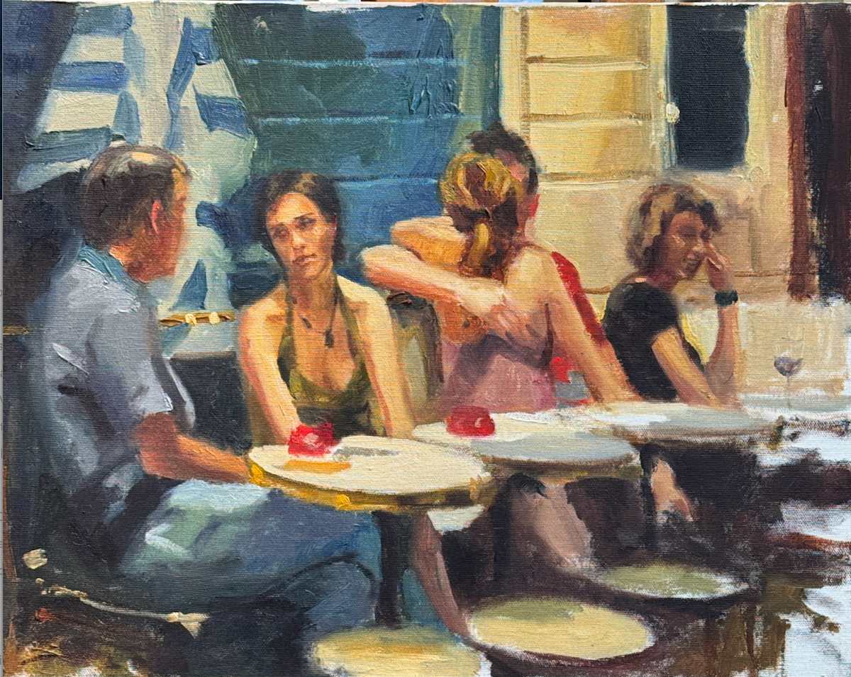 Cafe People  Study by keith wicks 