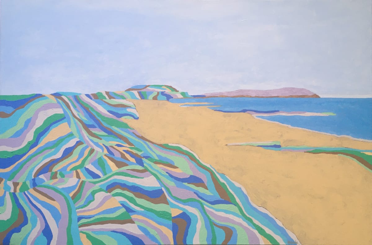 Towards Hengistbury Head by Miranda Pender 