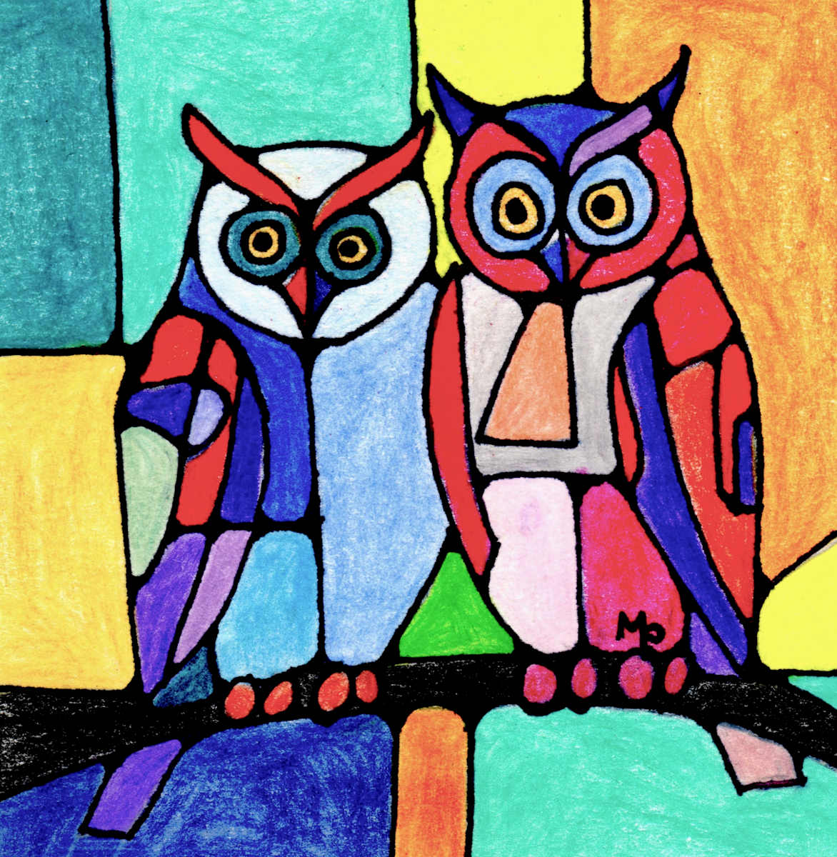 Mr & Mrs Owl by Miranda Pender, Image 1.
