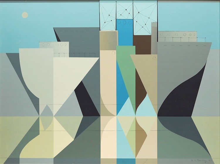 Ships in a Classical Calm by B.C. Binning 