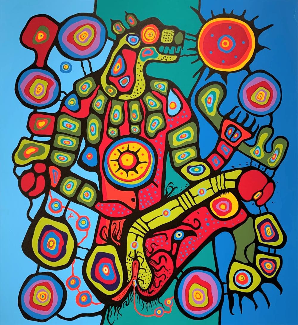 Androgny - Erotic Bear by Norval Morrisseau 
