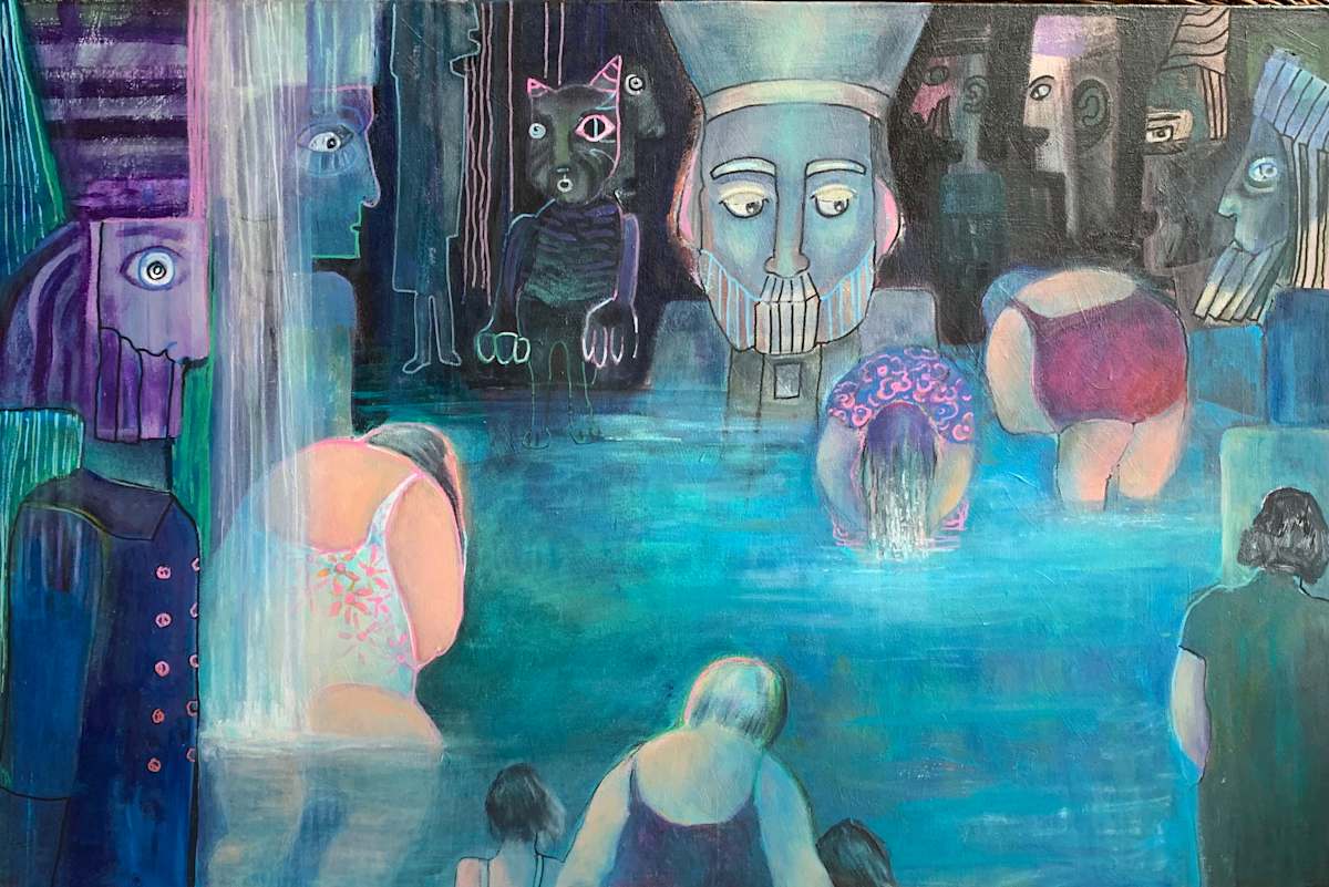 The Cave Bathers by Marilyn Folson, Image 1.