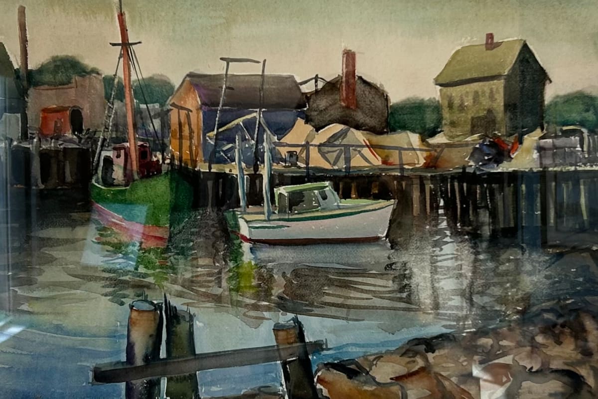 Boats In Harbour by Georgie Maud Roberta Wilcox 