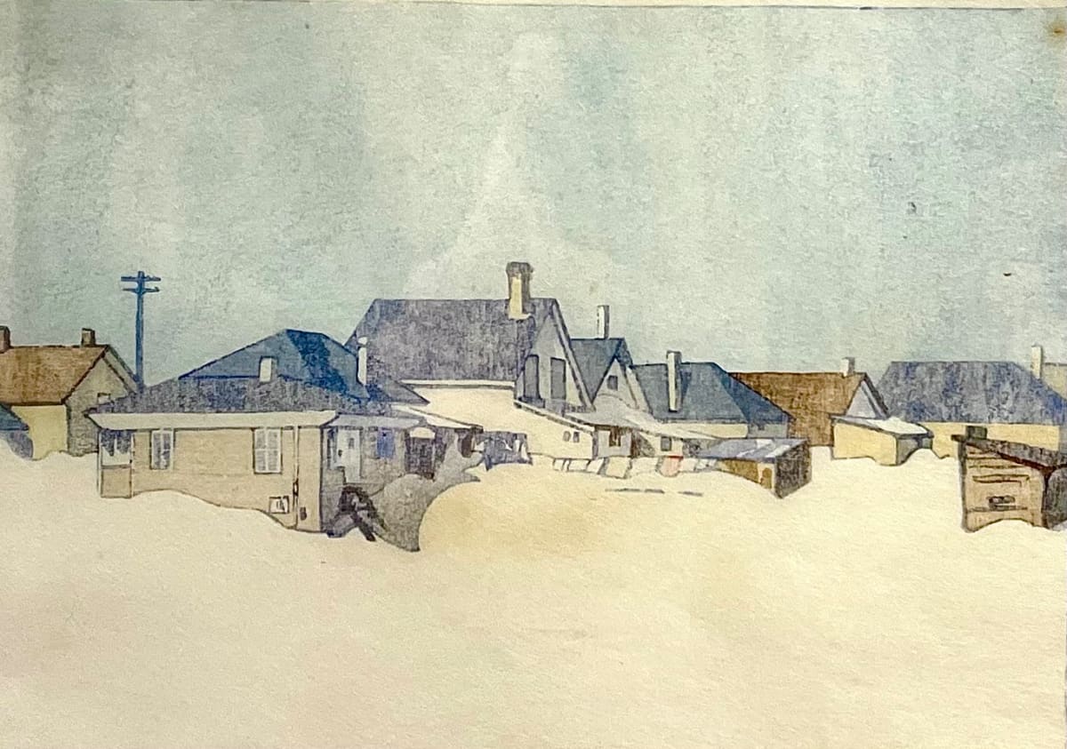 A Winnipeg Street - Snowbound by Walter Joseph Phillips, Image 1.