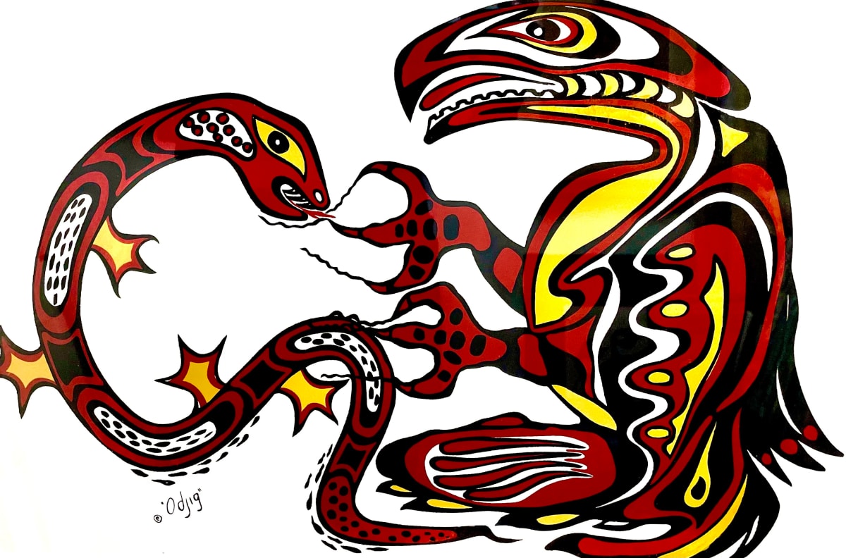 The Battle of Good and Evil by Daphne Odjig 