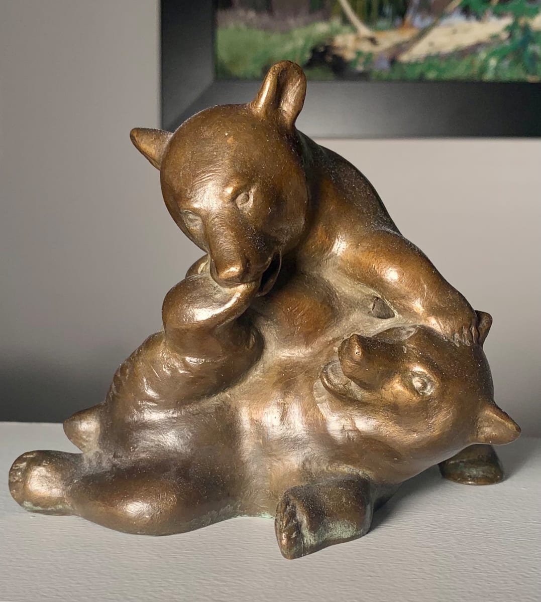 Wrestling Bear Cubs by Leo Mol (1915-2009), Image 1.