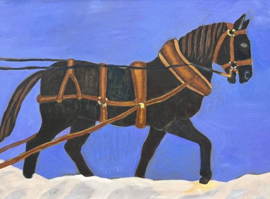 Sleigh Ride (1)  (Childhood Memory Series) by Joanne Gullachsen (1943-2025), Image 1.