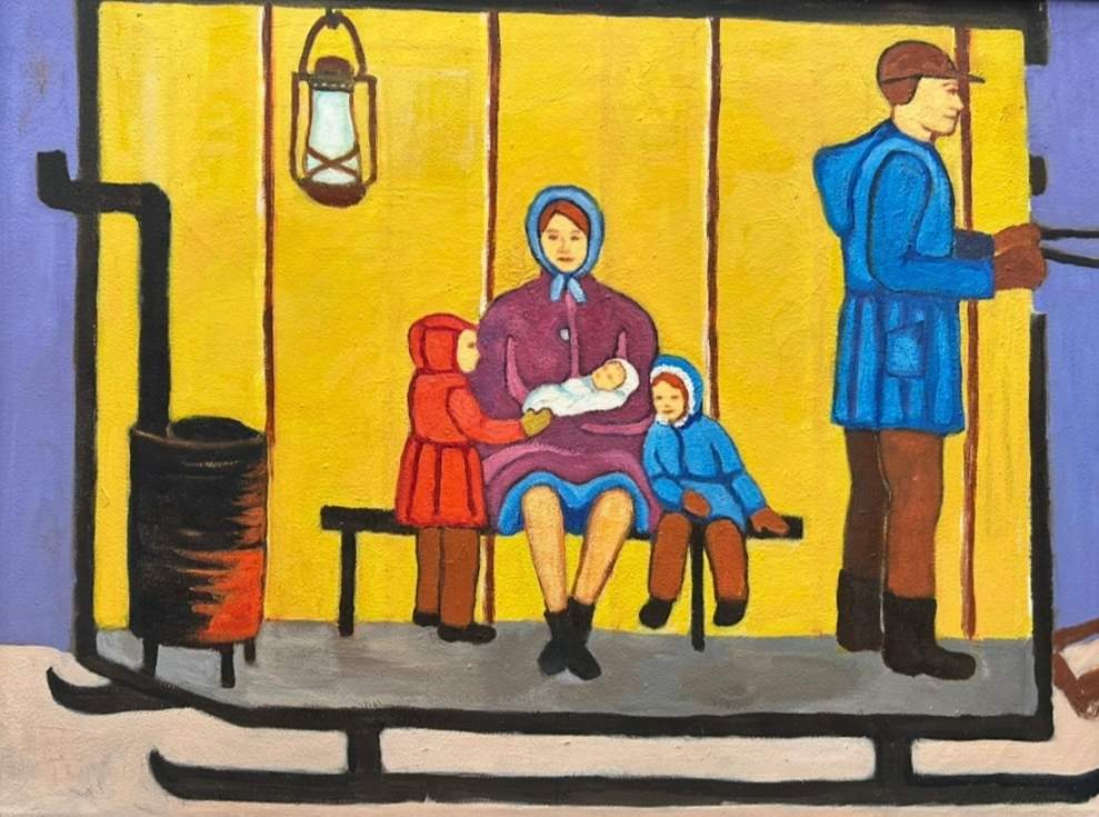 Sleigh Ride (2) (Childhood Memories Series) by Joanne Gullachsen (1943-2025), Image 1.