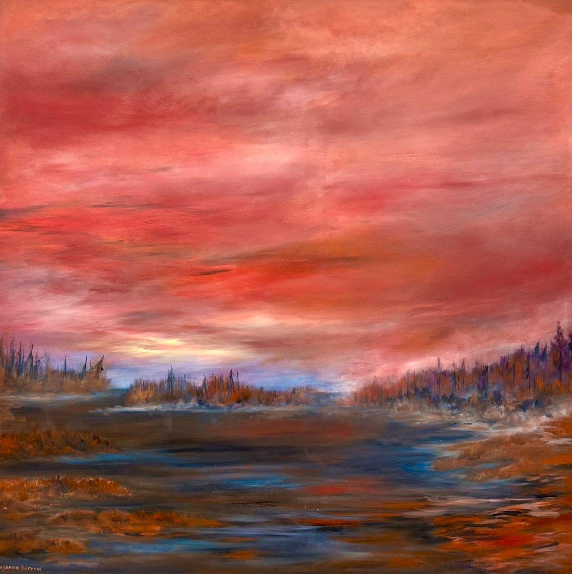 Red Sky by Suzanne Barrow (1951-2025), Image 1.