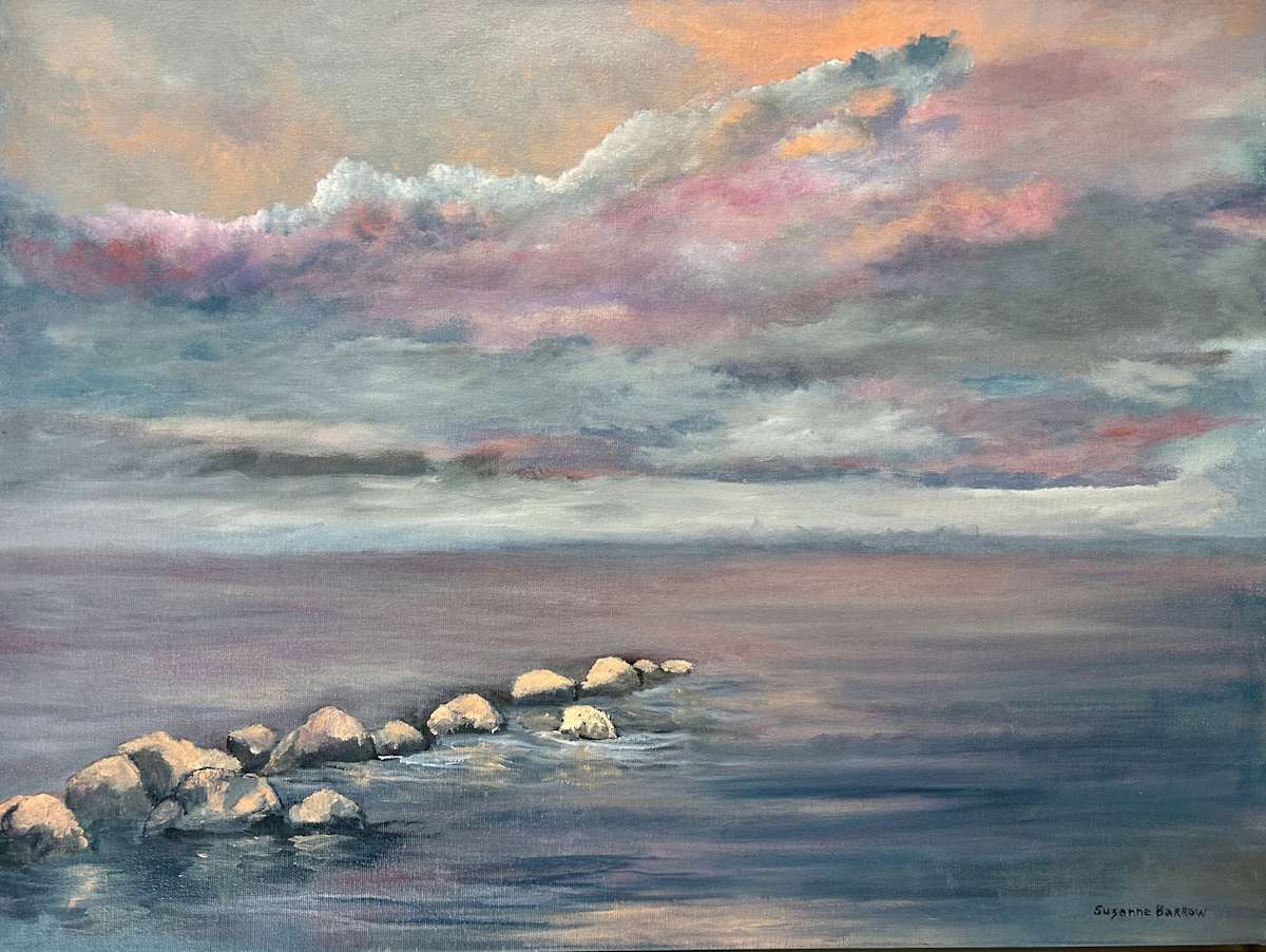 “Lake Winnipeg, Evening Clouds” by Suzanne Barrow (1951-2025), Image 2.