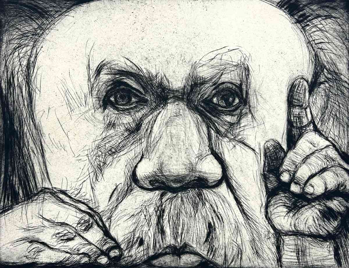 Schoolman by Arnold Saper (1933-2019) 