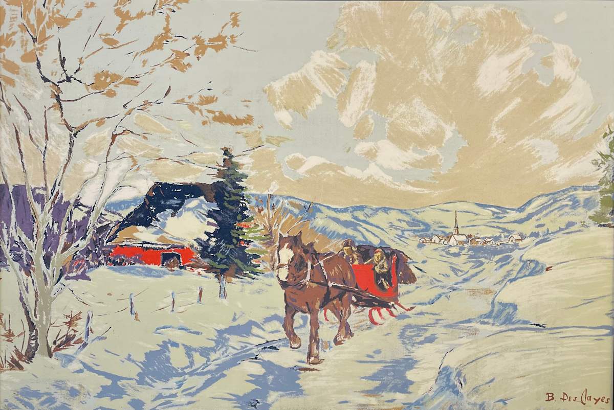 The Red Sleigh by Berthe Des Clayes, Image 1.