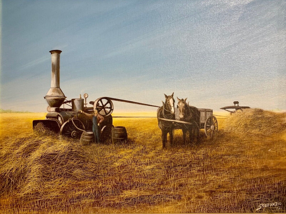 Threshing Machine & Horse And Wagon by Don Stefanzio 