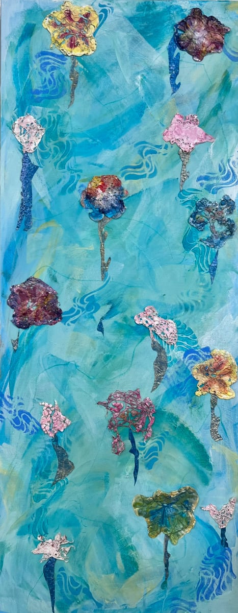 Found Flowers-Blue by Connie Sloma  Image: In view
