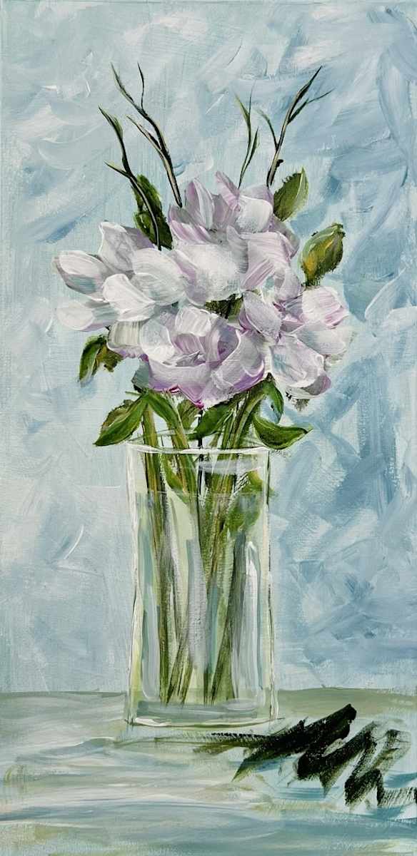 Garden Reward by Connie Sloma Artist  Image: Indulge in the beauty and serenity of spring with our Spring Bouquets Series 1. Adorn your space with a burst of fresh, colorful flowers that will elevate your surroundings. Experience the luxury of nature's finest with this one (1) of set of six in our exquisite collection.