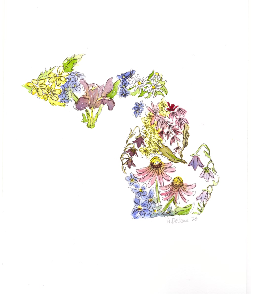 Floral State:  Michigan by Amy DeVane 