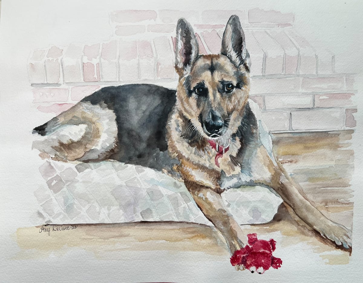 Blackmon German Shepherd 11x14 by Amy DeVane 