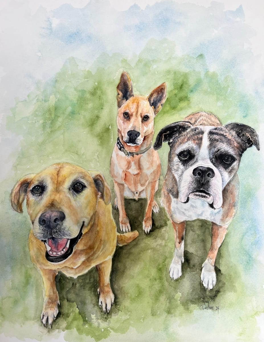 Joyner by Amy DeVane  Image: Mikey, Dingo, and Roscoe