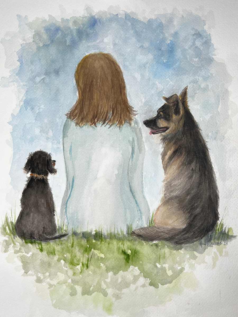 A  Girl and Her Dogs by Amy DeVane, Image 1.