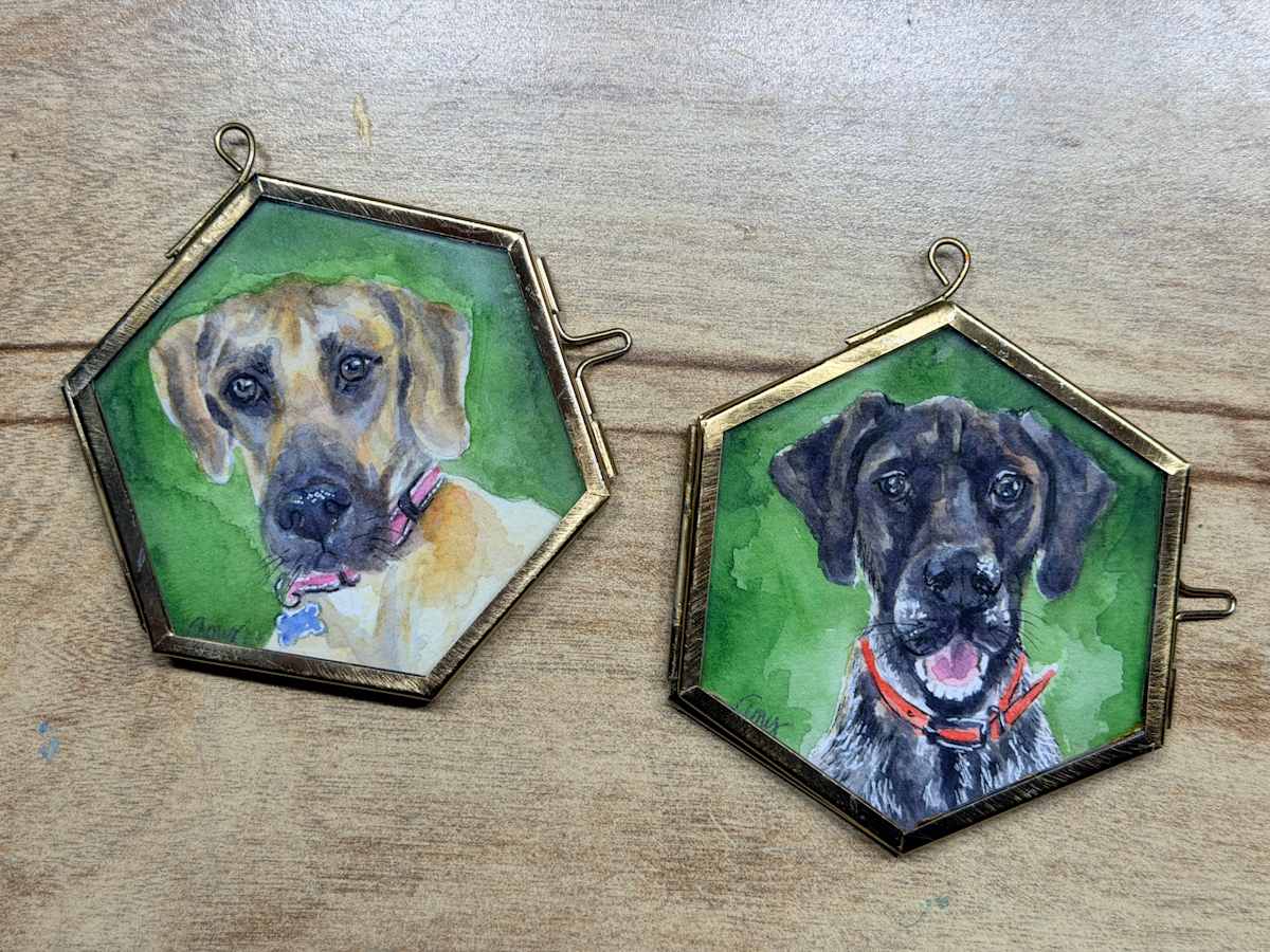 Burch Pup Ornament 1 by Amy DeVane, Image 1.