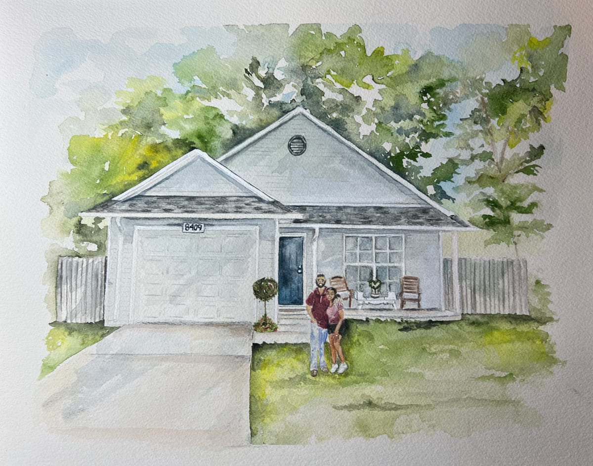 Couple and New House by Amy DeVane 
