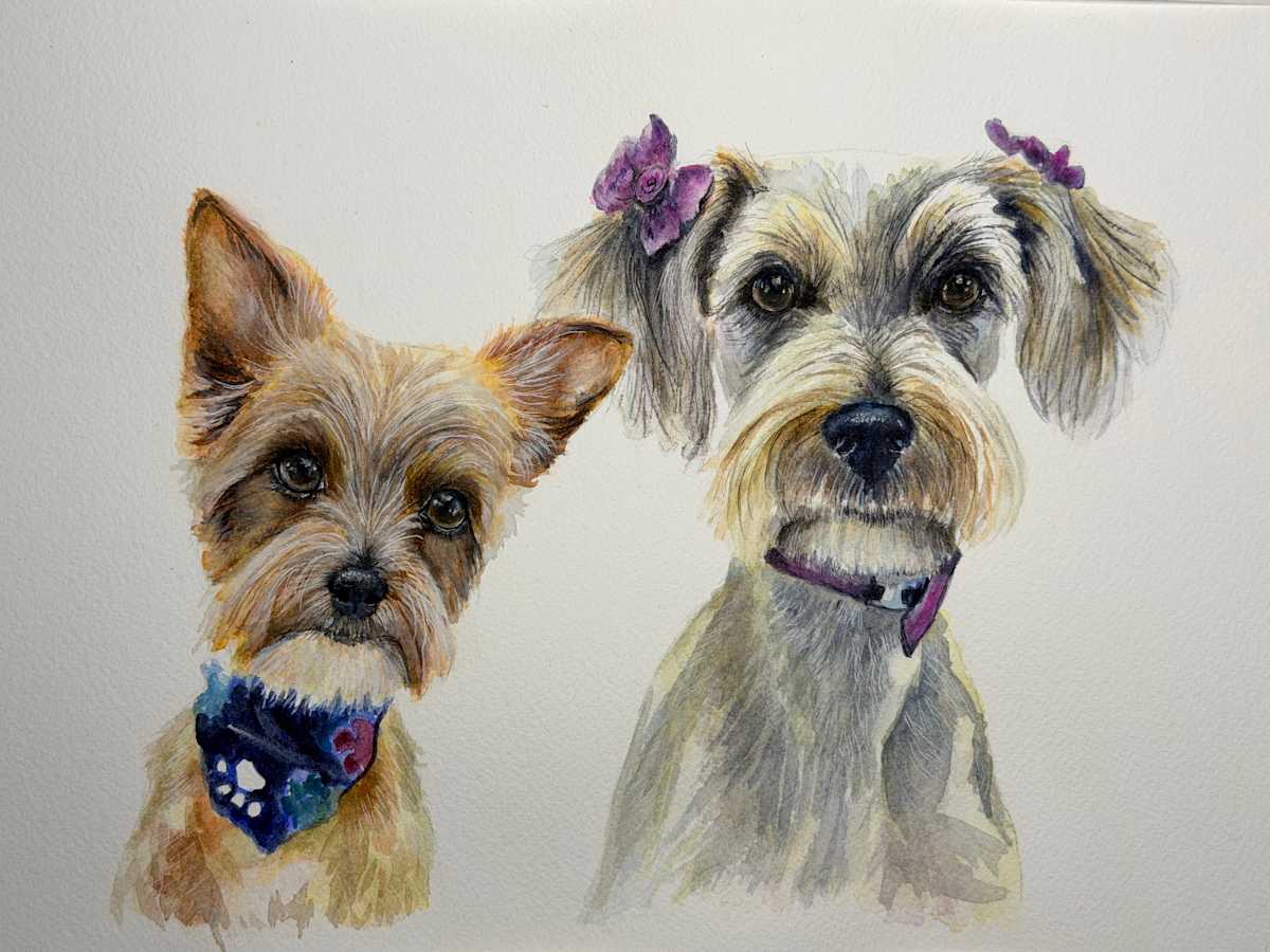 T. Gertz - two groomed pups- by Amy DeVane, Image 1.