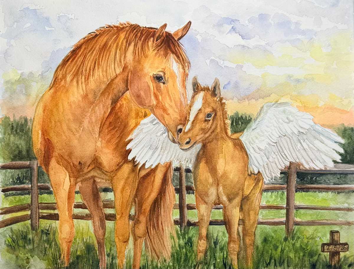 Miss Frenchmans Jet & Foal by Amy DeVane, Image 1.
