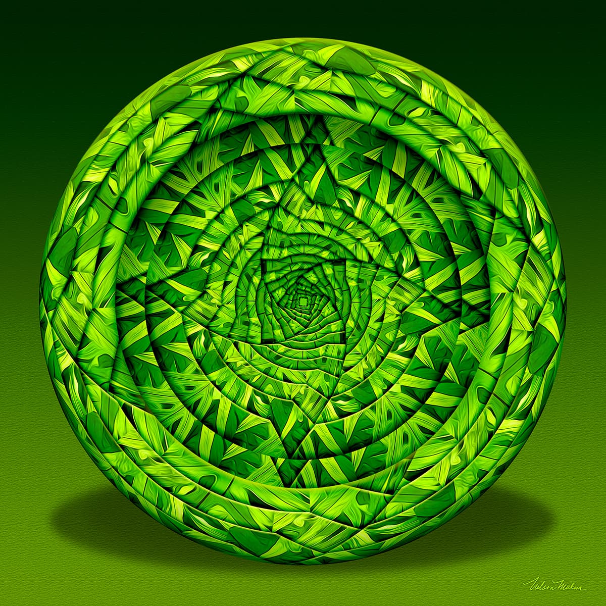 Umeke Laua'e by Nelson Makua  Image: This piece is gallery wrapped canvas.