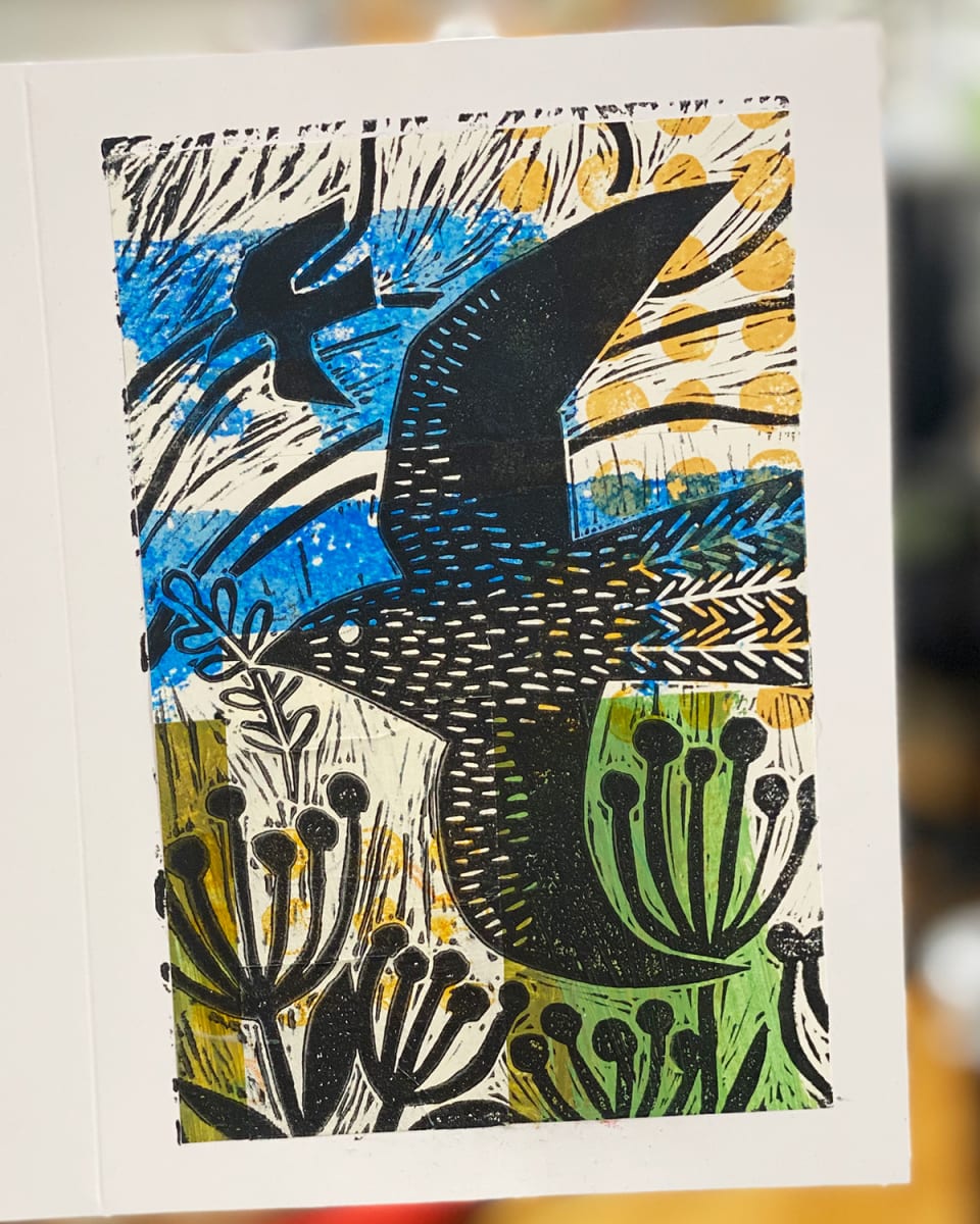 Chine-Collé Bird by Julie Fei-Fan Balzer 
