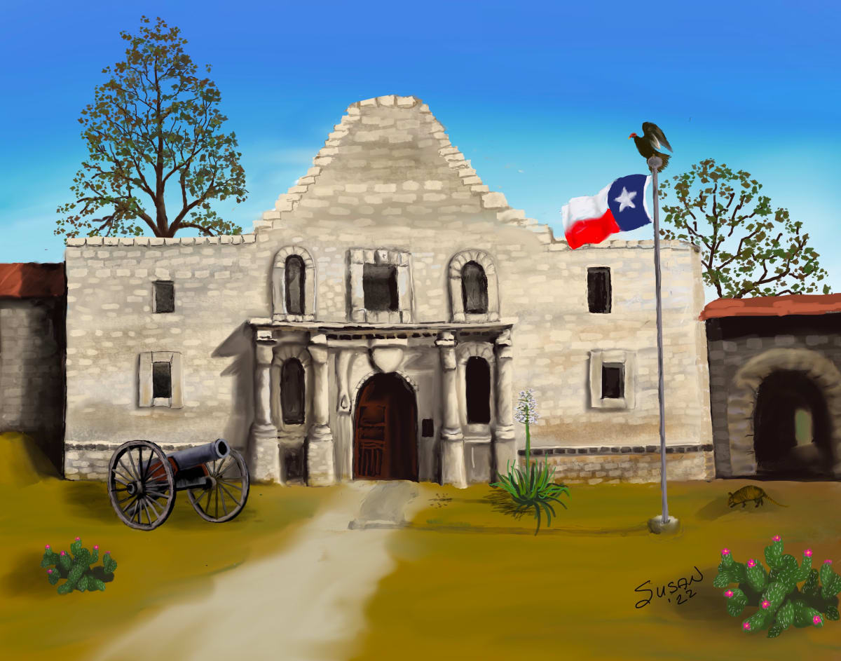 The Alamo by Paintings by Susan 